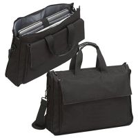 17" Laptop Portfolio Bag w/ Padded Section & Organizer - Black