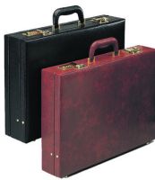 Attache Case w/ File & Open Pockets - Faux Leather