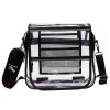 Clear Messenger Bag w/ 2 Compartments - Vinyl - Peekaboo & Co