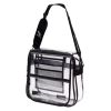 Clear Messenger Bag w/ 2 Compartments - Vinyl - Peekaboo & Co