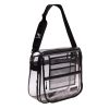 Clear Messenger Bag w/ 2 Compartments - Vinyl - Peekaboo & Co