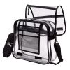Clear Messenger Bag w/ 2 Compartments - Vinyl - Peekaboo & Co
