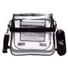 Clear Messenger Bag w/ 2 Compartments - Vinyl - Peekaboo & Co