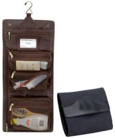 Hanging Toiletry Kit w/ Zippered Pockets - Leather - Vintage