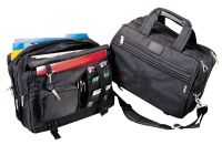 Laptop Briefcase w/ Accordion File & Pockets - Expandable