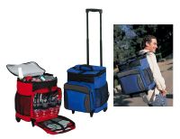 Rolling Cooler w/ Four Picnic Settings - 600D Polyester