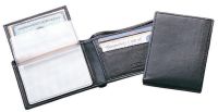 Men's Bi-Fold Wallet w/ Flip Top ID Pocket & Slots - Leather