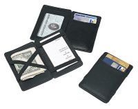 Men's Magic Wallet w/ Clear ID Pocket & Card Slots - Leather