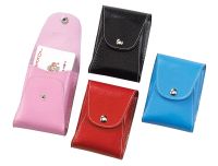 Playing Card Case w/ Snap Closure - Colored Leather