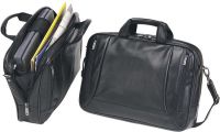 Leather Laptop Briefcase w/ 17" Padded Sleeve - Bellino Editor