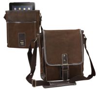 Leather Messenger Bag w/ iPad / Netbook Sleeve - Bellino