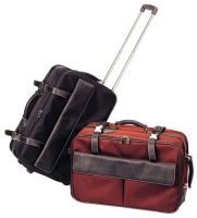 Leather Rolling Luggage w/ Pockets - Bellino South American