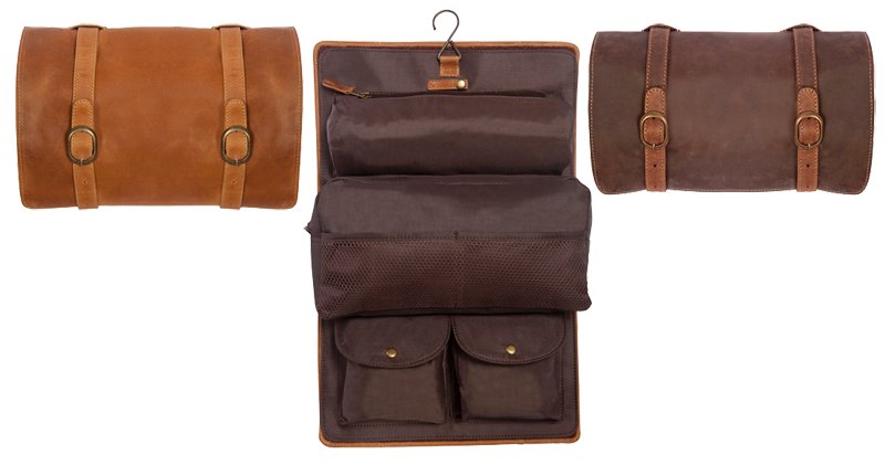 mens leather travel kit