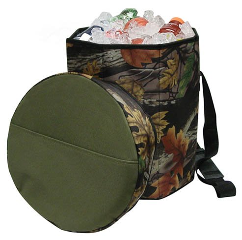 Cooler with sales seat on top