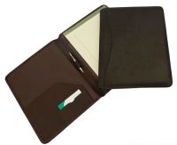 Leather Padfolio w/ Pen Holder - Canyon Outback Red Rock