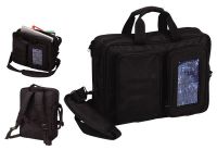 Laptop Briefcase Backpack w/ Solar Charging System - Nylon