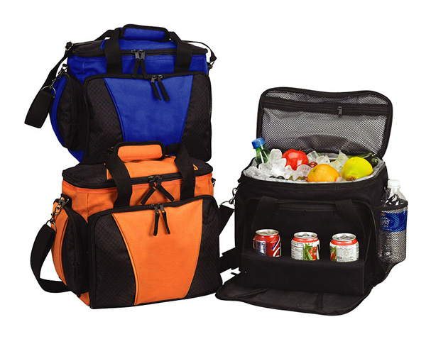 Soft Sided Cooler w/ Drink Tray - Multiple Pockets - Polyester