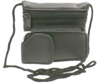 Leather Cell Phone Purse - Mini - Black