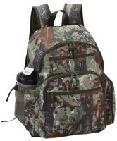 Camo Laptop Backpack w/ Padded Tablet Pocket - Polyester