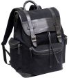 Canvas Backpack w/ Napa Leather Trim - Bellino Drake