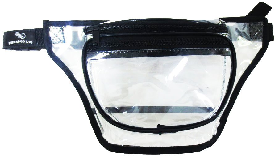 Clear Fanny Pack w/ Three Zippered Pockets - PVC Vinyl