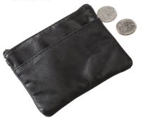 Coin Holder w/ Zip Top Closure - Napa Leather