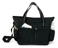 Diaper Tote Bag - Front Zip & Side Mesh Pockets - Peekaboo