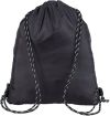 Drawstring Backpack w/ Dual Front Mesh Pockets - Chevron