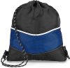 Drawstring Backpack w/ Dual Front Mesh Pockets - Chevron