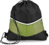 Drawstring Backpack w/ Dual Front Mesh Pockets - Chevron