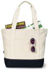 14 oz. Cotton Tote Bag w/ Zippered Closure - Newport