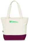 14 oz. Cotton Tote Bag w/ Zippered Closure - Newport