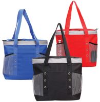 Insulated Tote Bag w/ Multiple Pockets - Nautical