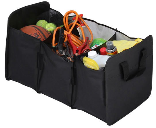 Large Trunk Organizer w/ Three Compartments - Collapsible