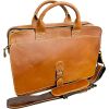 Leather Briefcase - Mobile Device Slot - Canyon Outback Texas