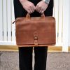 Leather Briefcase - Mobile Device Slot - Canyon Outback Texas
