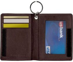 Leather Double ID Holder w/ Key Ring - Andrew Philips