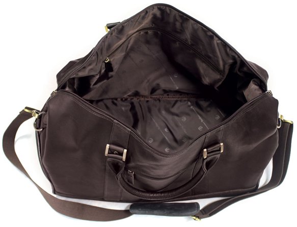 Leather Duffle Bag w/ Dual Button Snaps - Bellino Eiffel