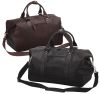 Leather Duffle Bag w/ Dual Button Snaps - Bellino Eiffel