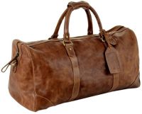 Leather Duffle Bag w/ Lined Interior - Andrew Philips Westbridge