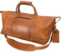 Leather Duffle Bag w/ Zip Pocket - Canyon Outback Boulder