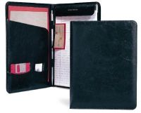 Leather Padfolio w/ Multiple Pockets & Pen Loops - Vintage