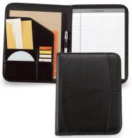 Leather Padfolio w/ Multiple Slots & Pen Loop - Contemporary