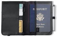 Leather Passport Holder w/ RFID Blocking - Gateway