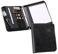 Leather 3 Ring Padfolio w/ Padded Tablet Sleeve