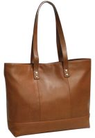 Leather Tote Bag w/ Padded Tablet Sleeve - Bellino Miranda