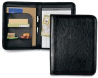 Leather Zippered Padfolio w/ Multi Function Organizer - Tuscan