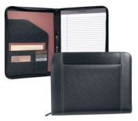 Leather Zippered Padfolio w/ Multi Pocket Organizer - Eton