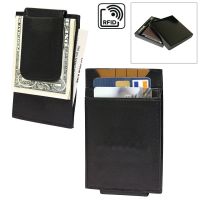 Men's Leather Money Clip Wallet - RFID Protected