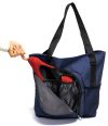 Shopping Tote Bag w/ Two Shoe Pockets - Polycanvas